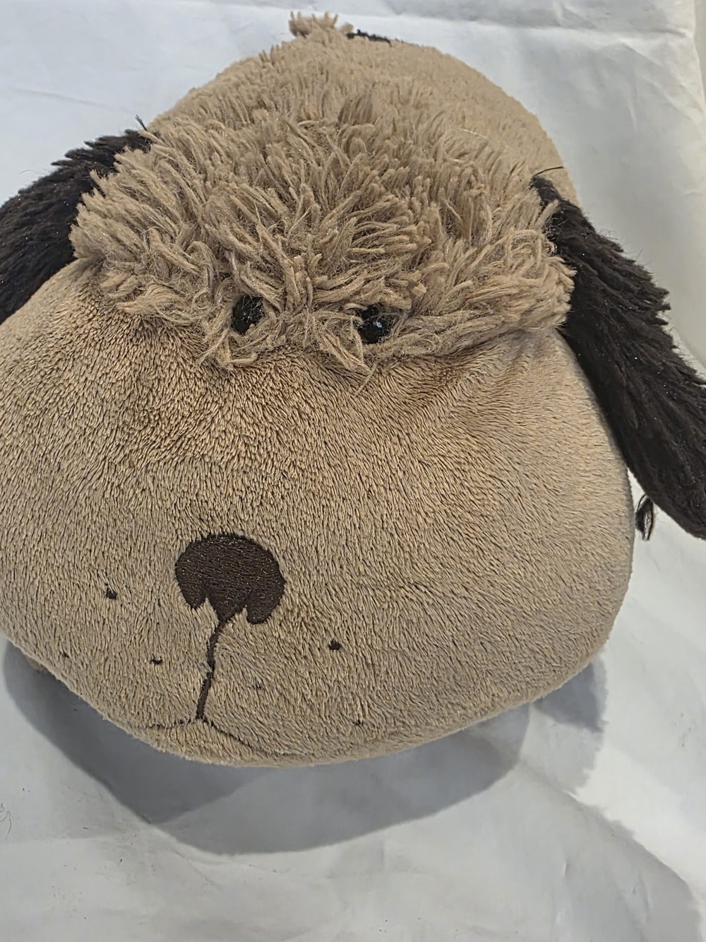 MY PILLOW PET Brown Tan Puppy Dog Large 18” Travel Folding Pillow Vintage